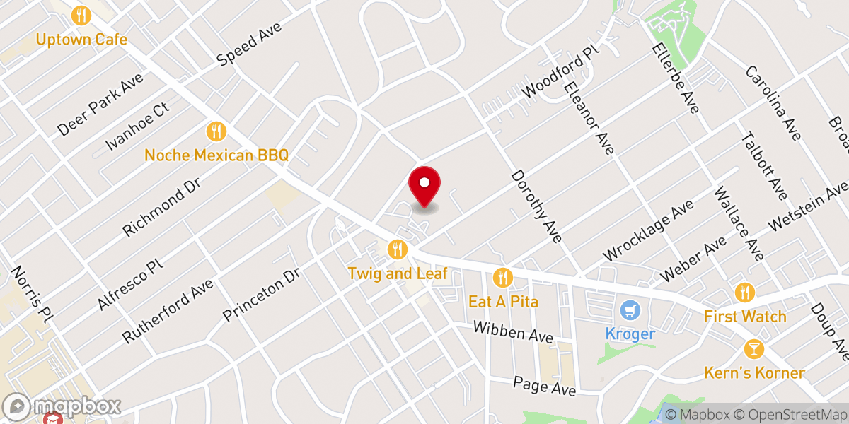 Map showing location of Douglass Boulevard Christian Church
