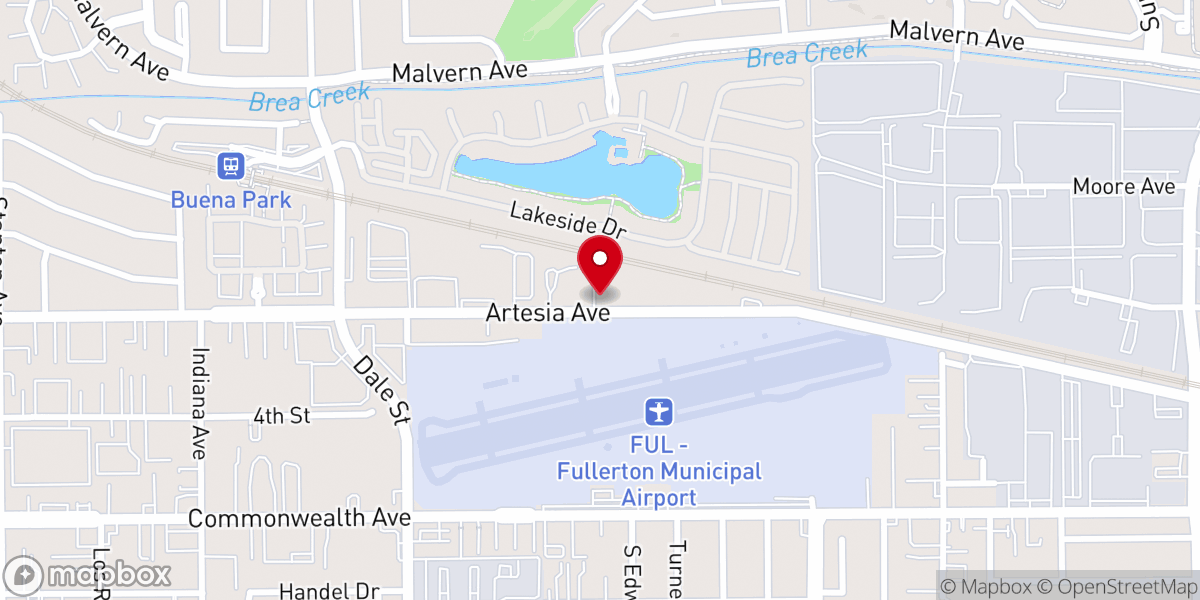 Map showing location of Praise Chapel of Buena Park