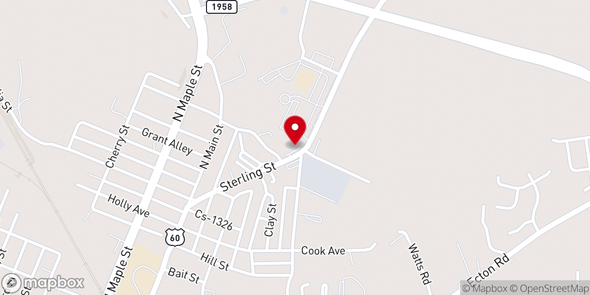 Map showing location of Oasis Foursquare Church