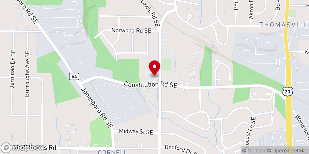 Map showing location of Bible Way Ministries