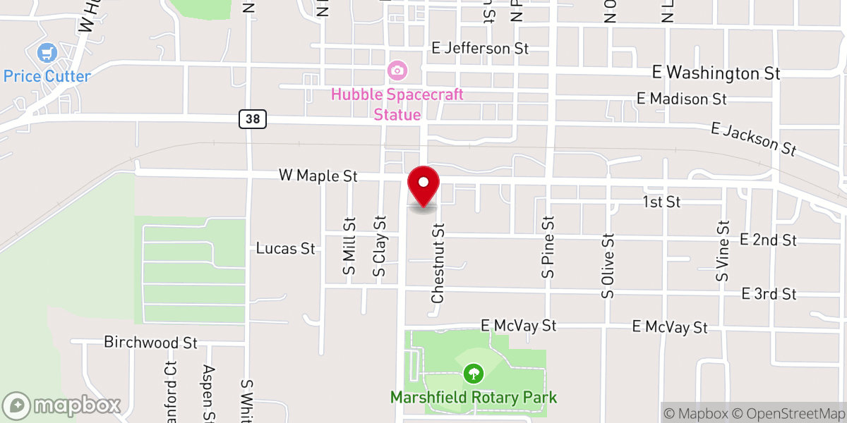 Map showing location of Grace Covenant Church