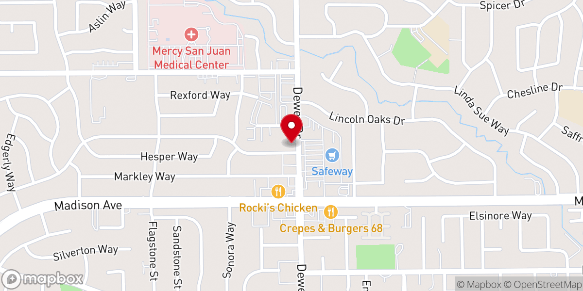 Map showing location of Crossroads Christian Fellowship