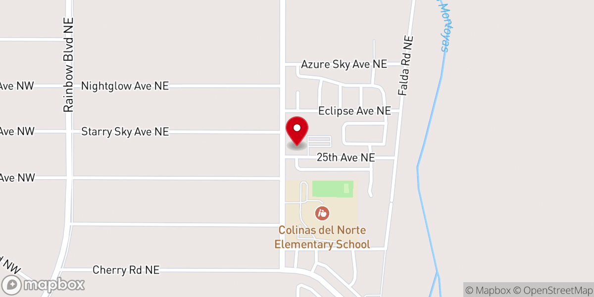 Map showing location of St. John Vianney Catholic Church