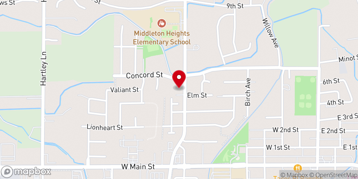 Map showing location of Middleton Seventh-day Adventist Church