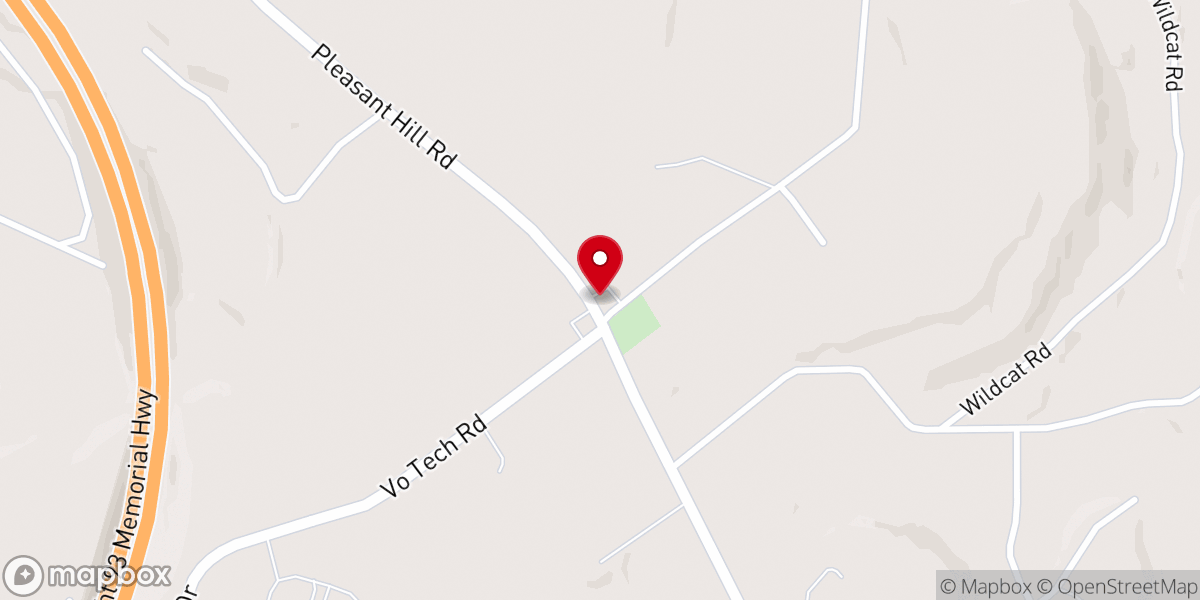 Map showing location of Pleasant Hill Methodist Church