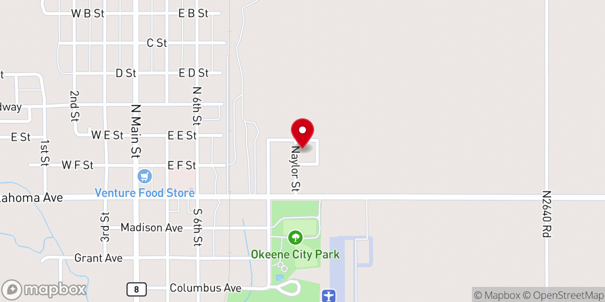 Map showing location of First Christian Church