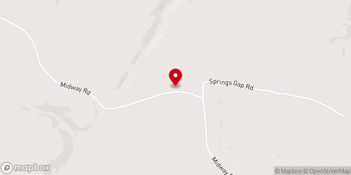 Map showing location of Zion Hill Church