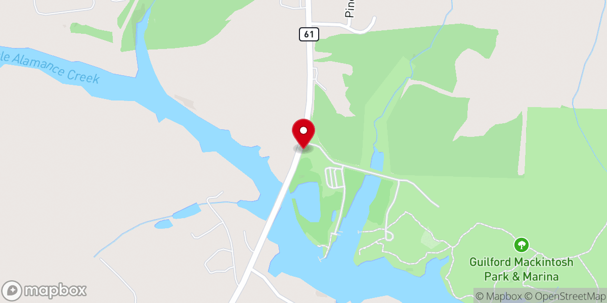 Map showing location of Guilford Mackintosh Park
