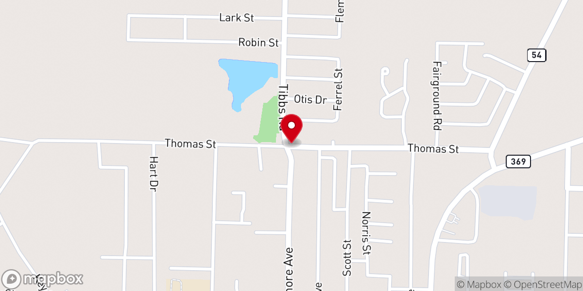 Map showing location of Brownsville Community Baptist Church