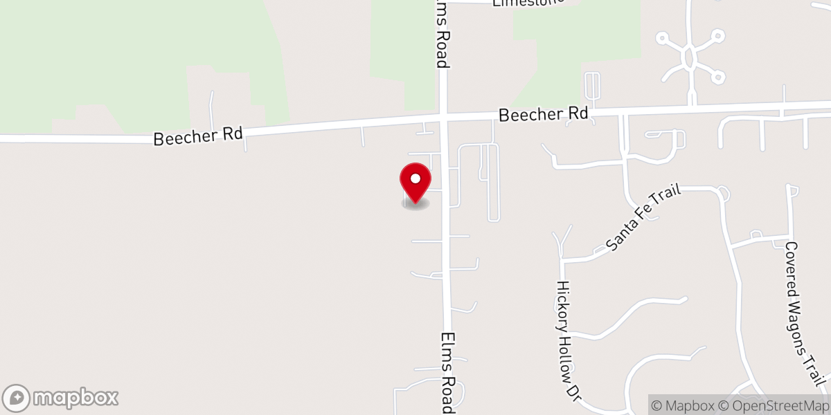 Map showing location of Peace Presbyterian Church