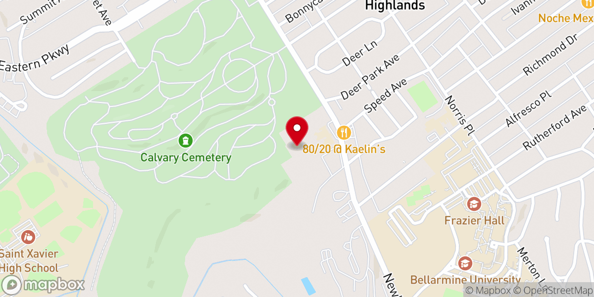 Map showing location of Saint Agnes Parish Center & Office