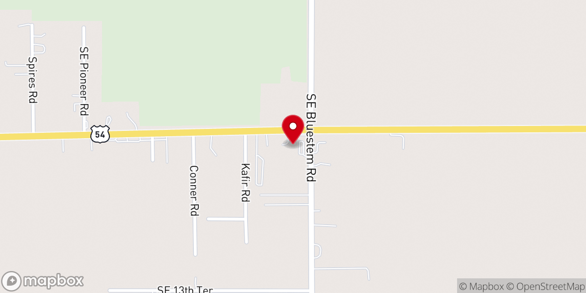 Map showing location of Vine Community Church