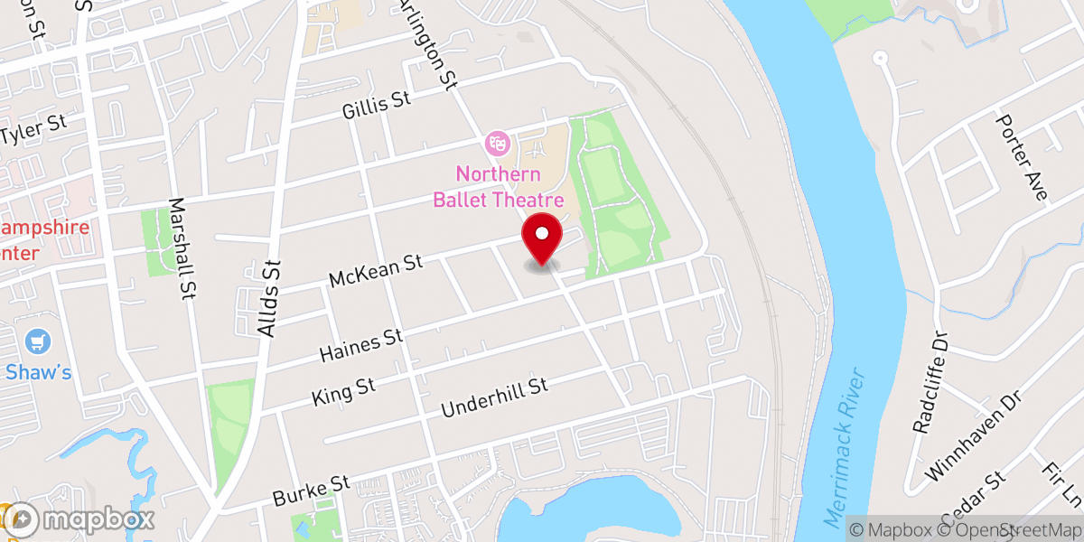 Map showing location of Arlington St. Parsonage