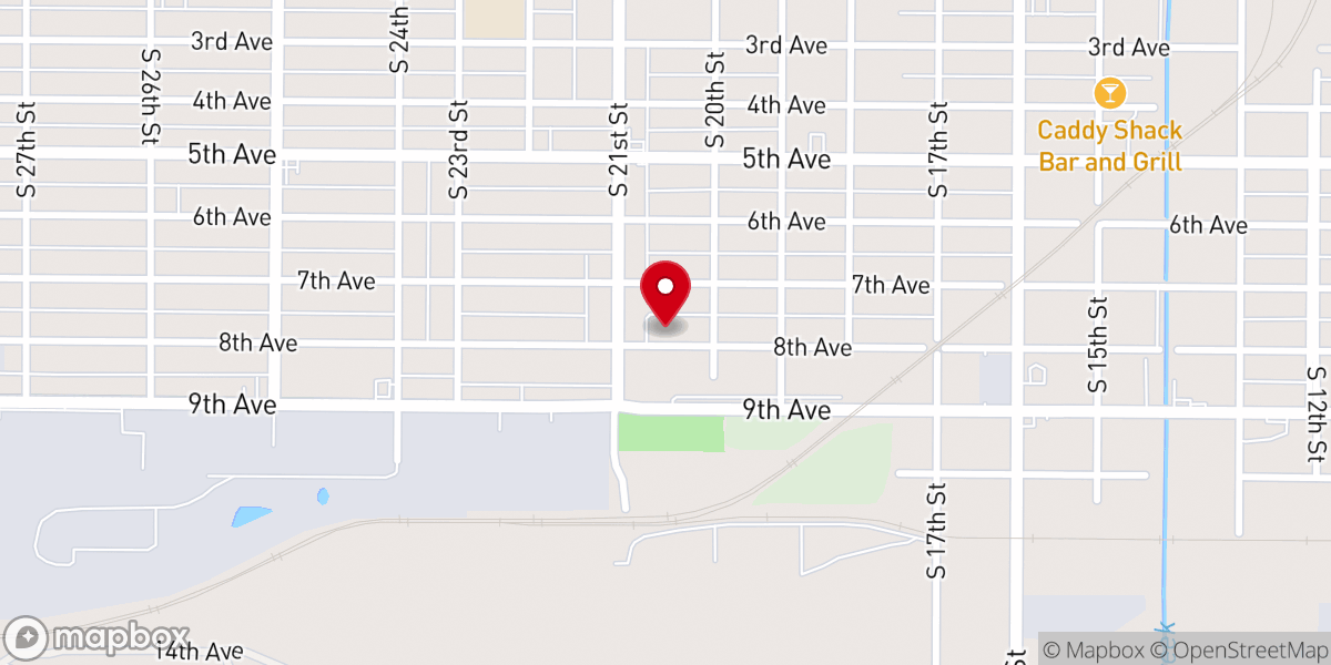 Map showing location of Martinwood Christian Church