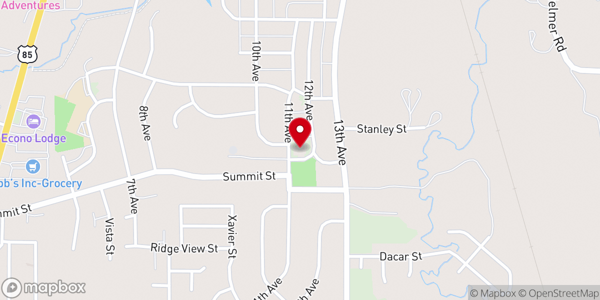 Map showing location of The Church of Jesus Christ of Latter-day Saints
