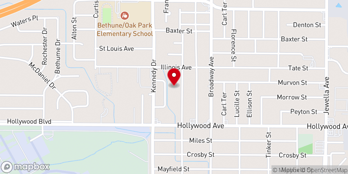 Map showing location of Greater Friendship Baptist Church