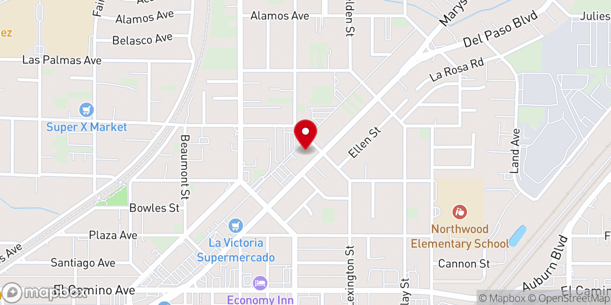Map showing location of Calvary Christian Center Sacramento