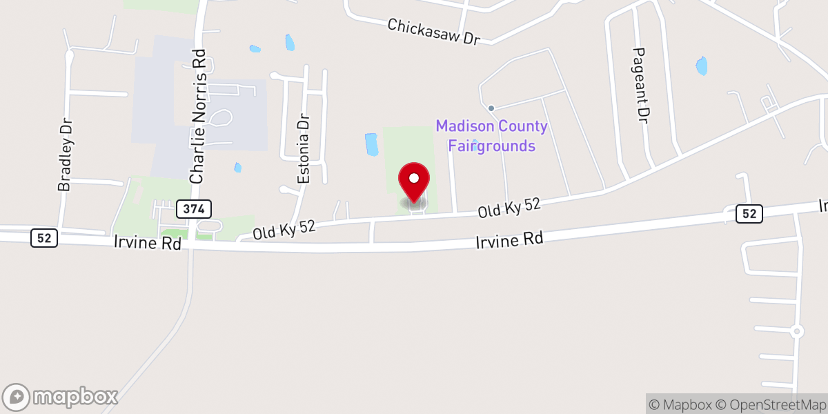 Map showing location of Victory Tabernacle Church of God