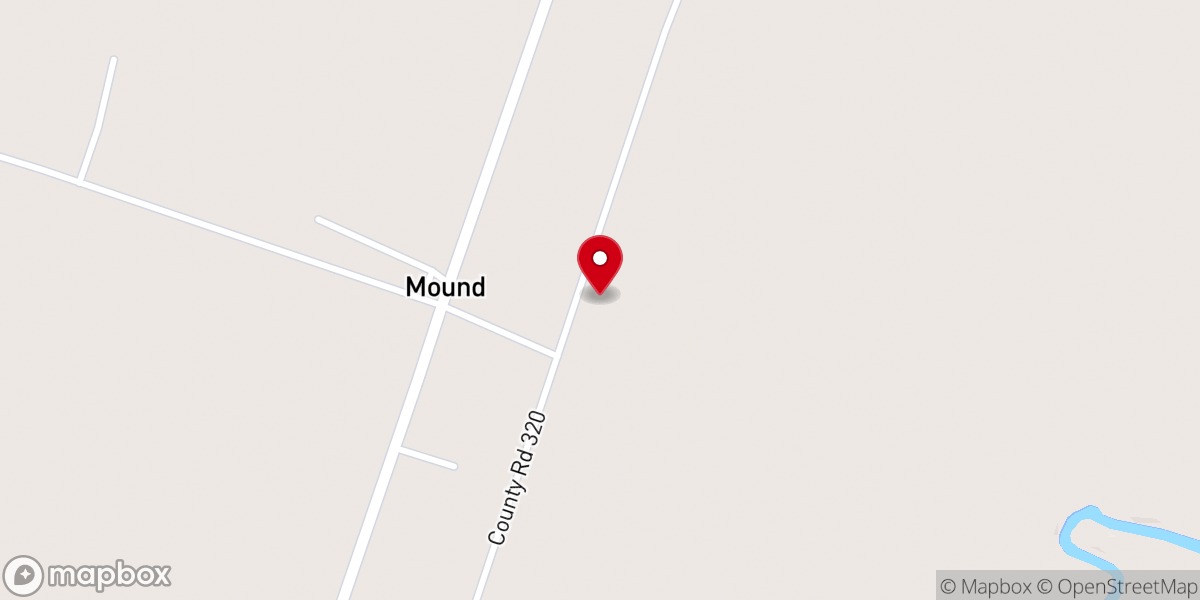 Map showing location of White Mound Baptist Church