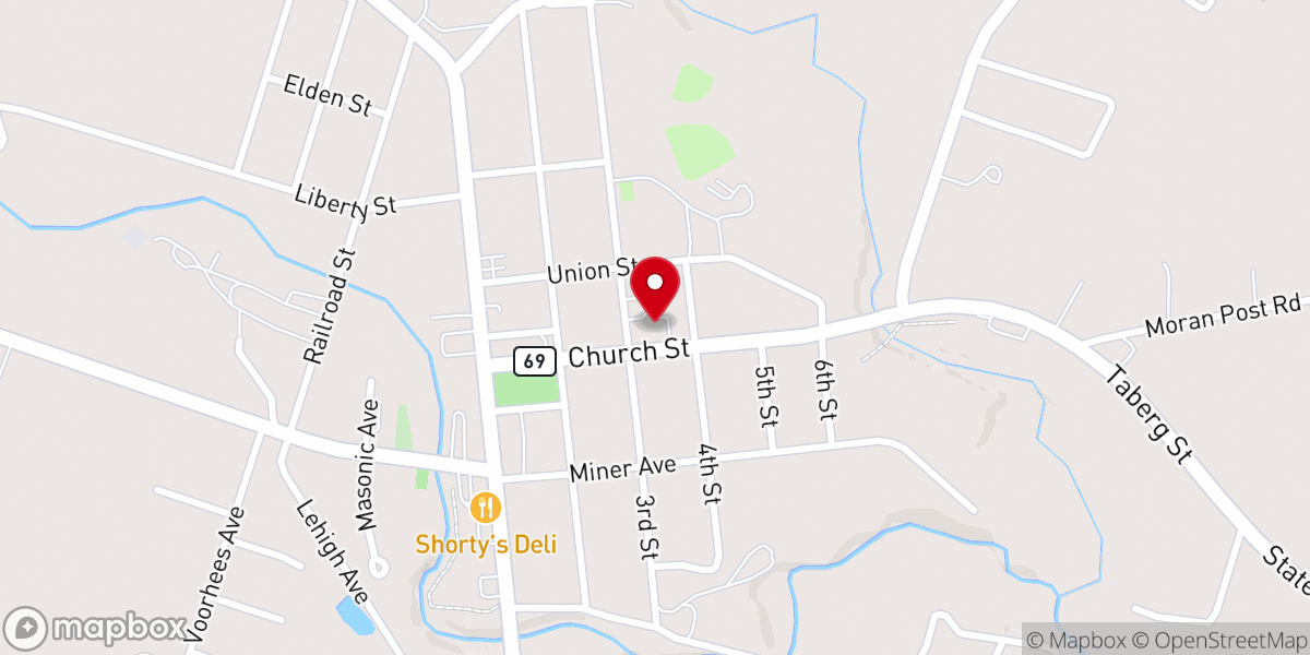 Map showing location of Camden Clippers