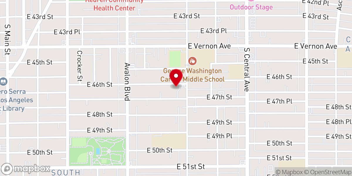 Map showing location of Mc Coy Memorial Baptist Church