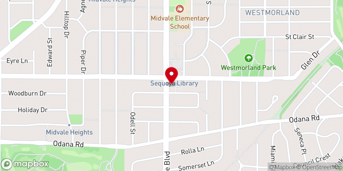 Map showing location of Midvale Community Lutheran Church