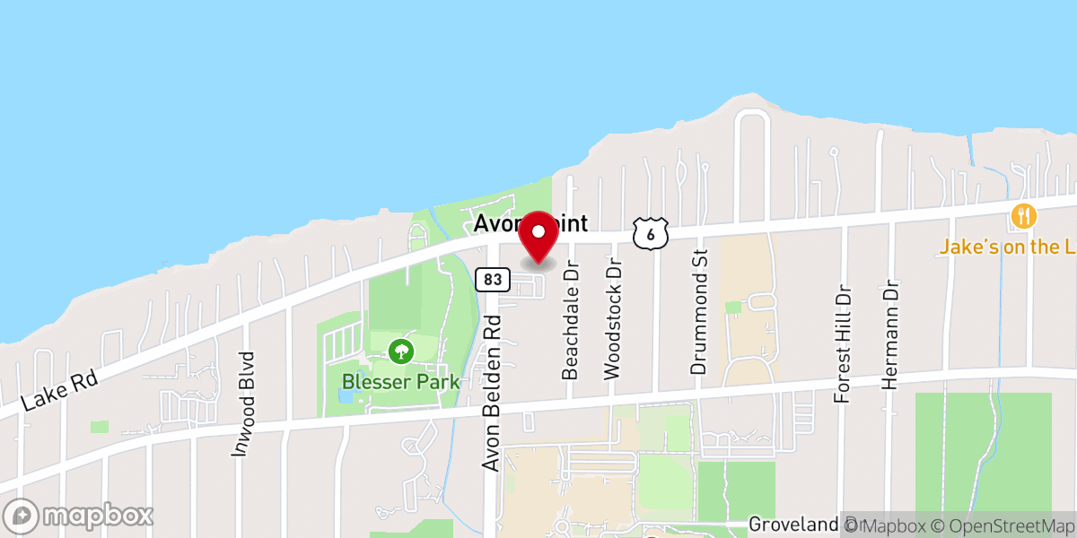 Map showing location of Christ Evangelical Lutheran Church