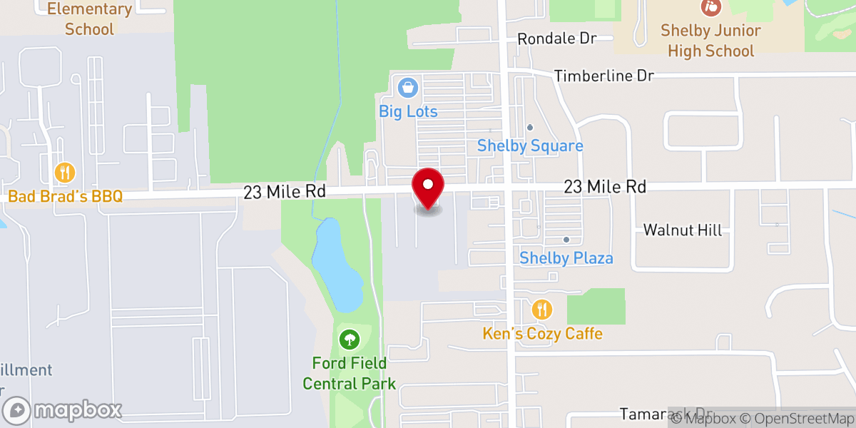 Map showing location of Harvest Baptist Church