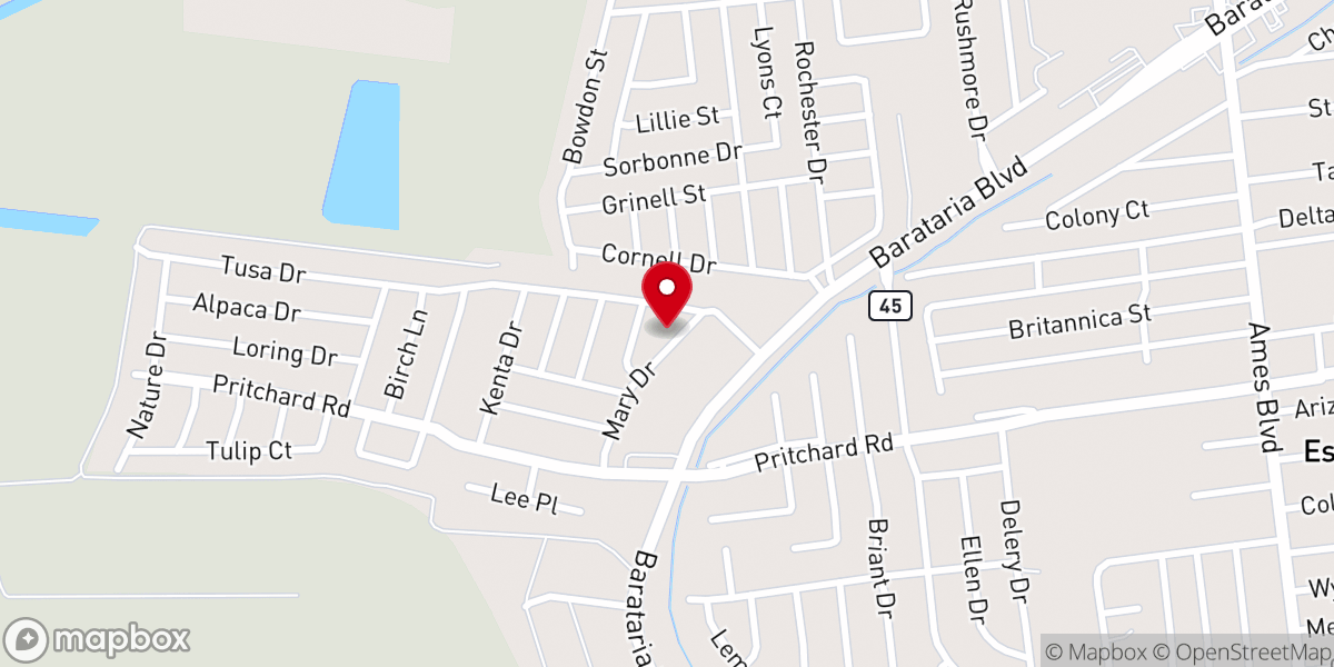 Map showing location of Marrero Seventh-day Adventist Church