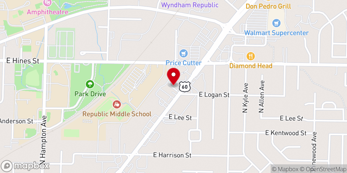 Map showing location of McDonald's