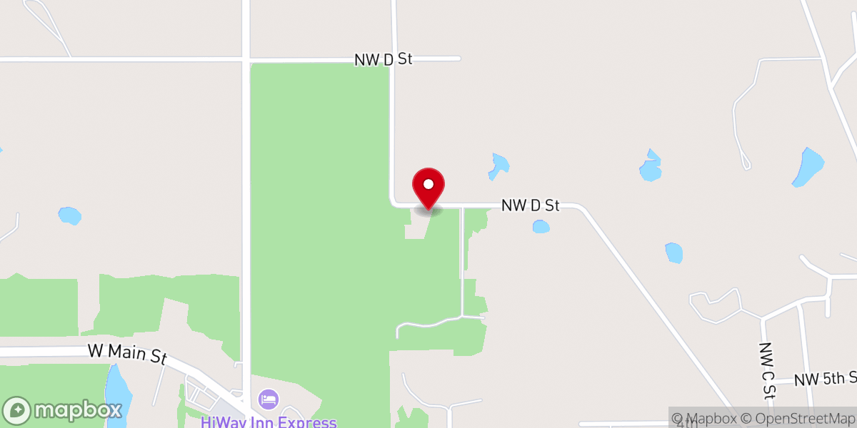 Map showing location of Faith Baptist Church