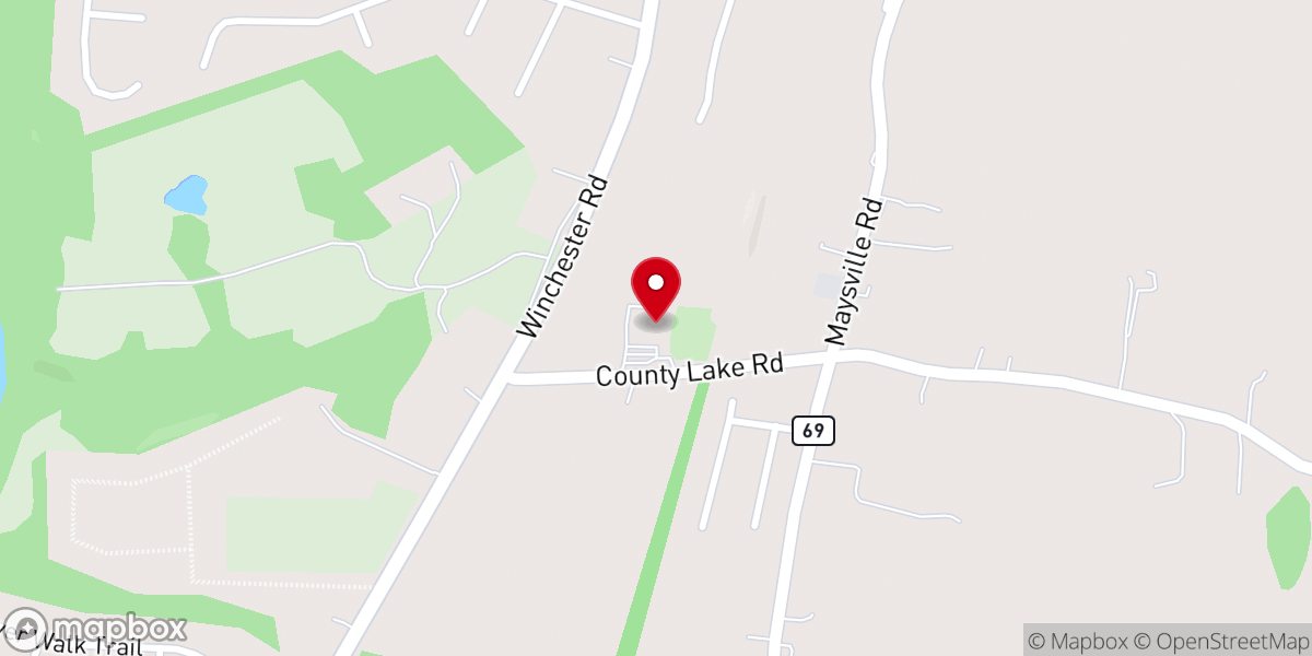 Map showing location of Locust Grove Baptist Church