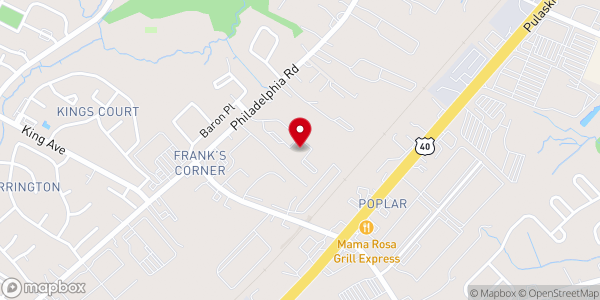 Map showing location of Abundant Life Church