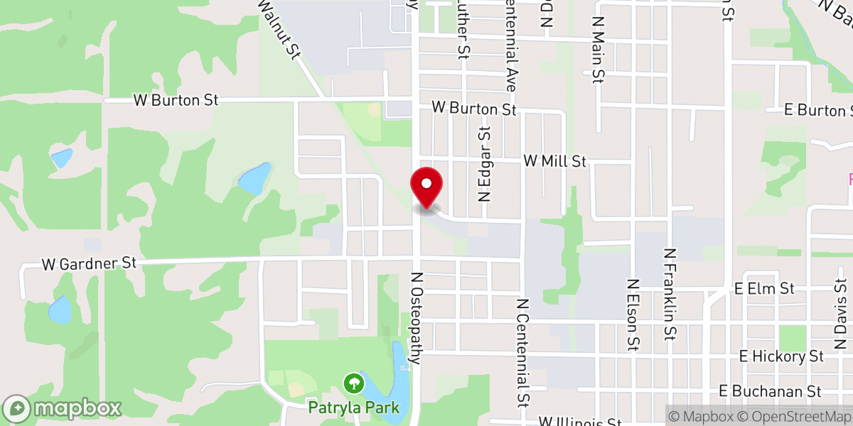 Map showing location of Parrish Furniture