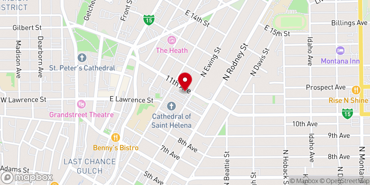 Map showing location of Catholic Cathedral Center & Offices