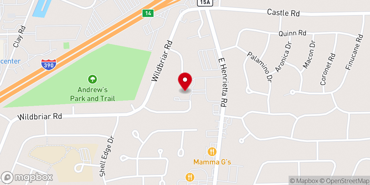 Map showing location of St. Marianne Cope Parish at Guardian Angel's Church