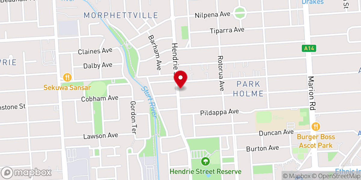 Map showing location of Springpark Baptist Church