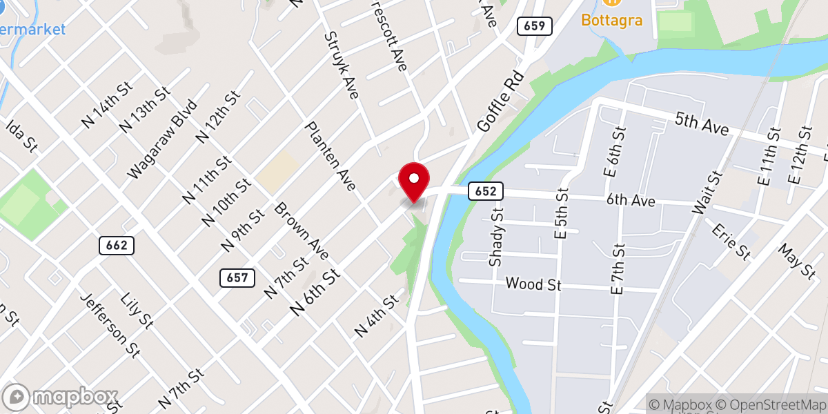 Map showing location of Iglesia Pentecostal Unida Jesus Es El Señor