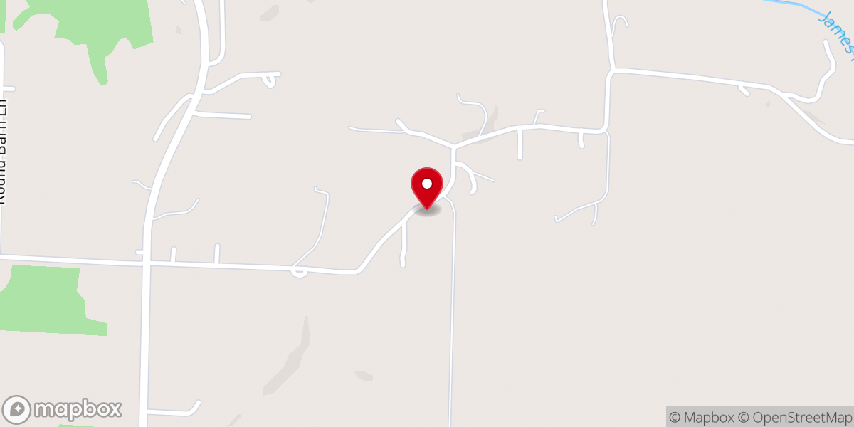 Map showing location of Pleasant Hill Church
