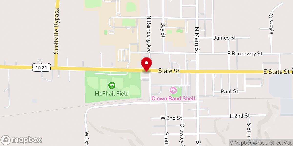 Map showing location of St Jerome's Catholic Church