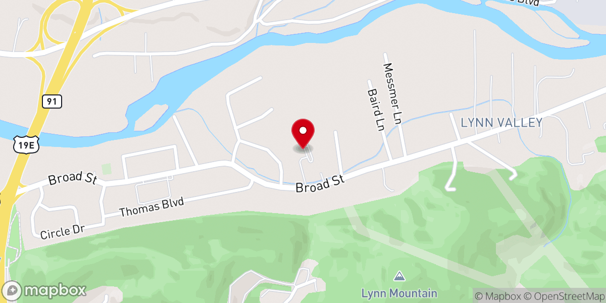 Map showing location of East River Park Christian Church