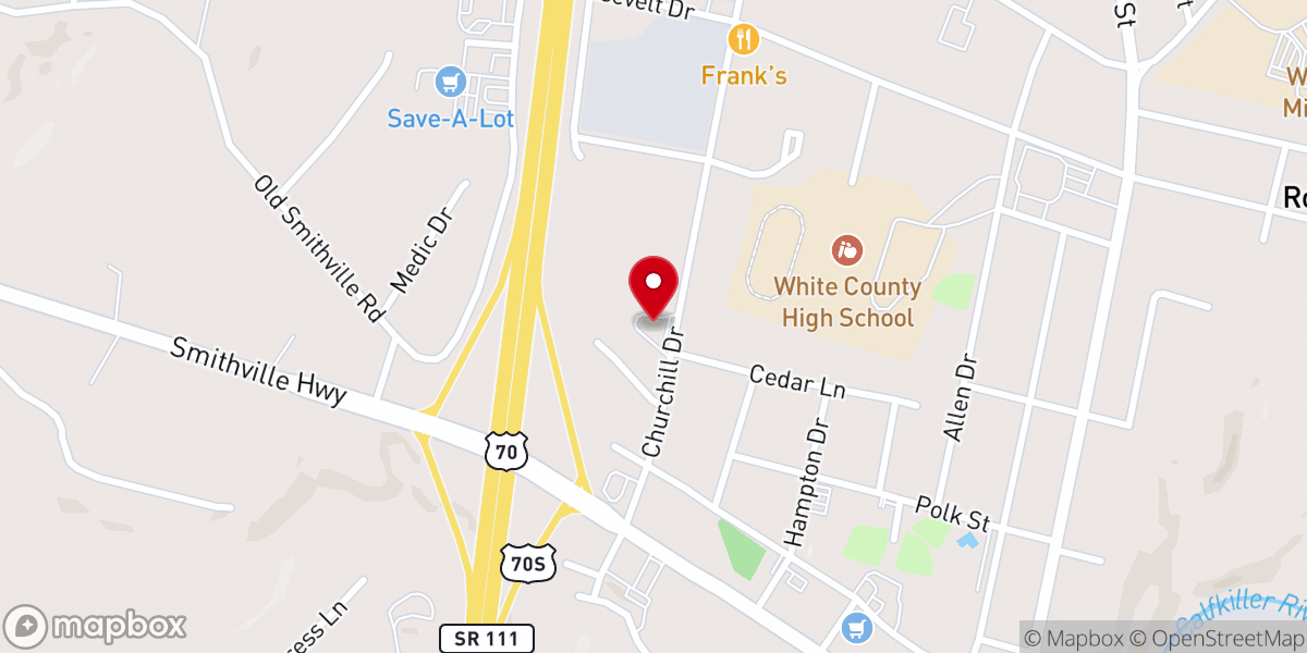 Map showing location of Fellowship Renewed Church