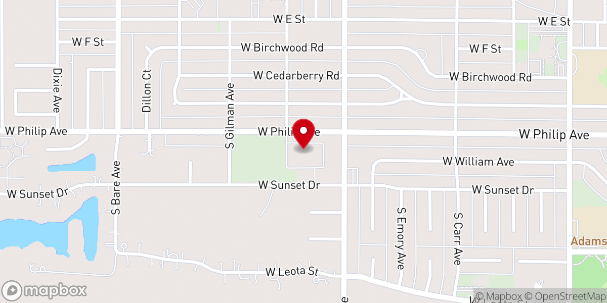Map showing location of Bethel Church