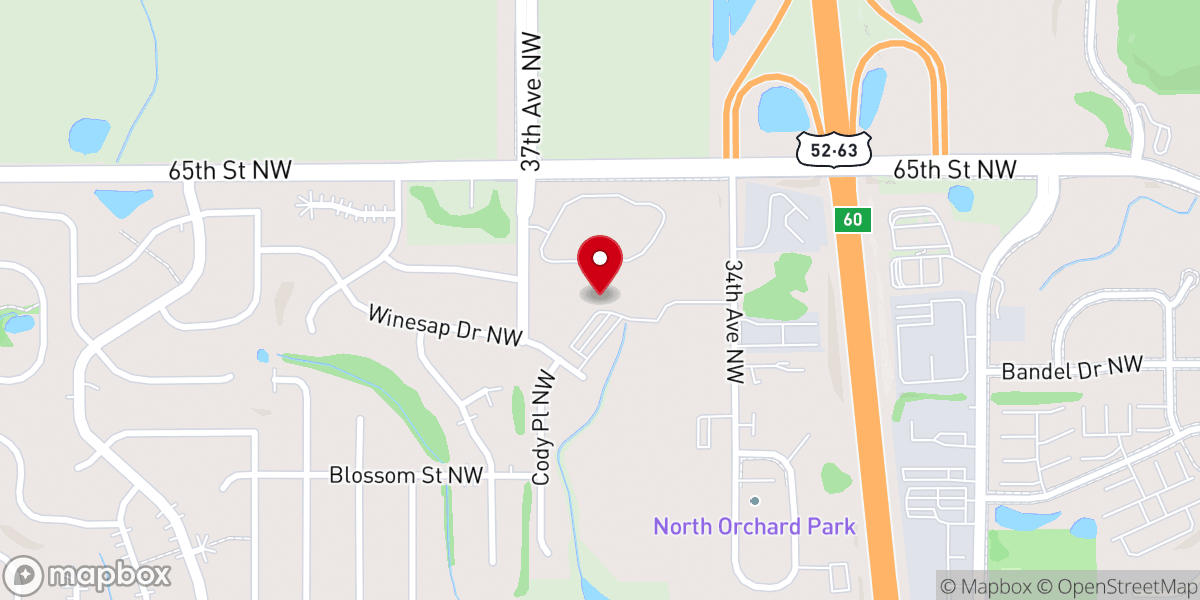 Map showing location of Mercy Hill Church