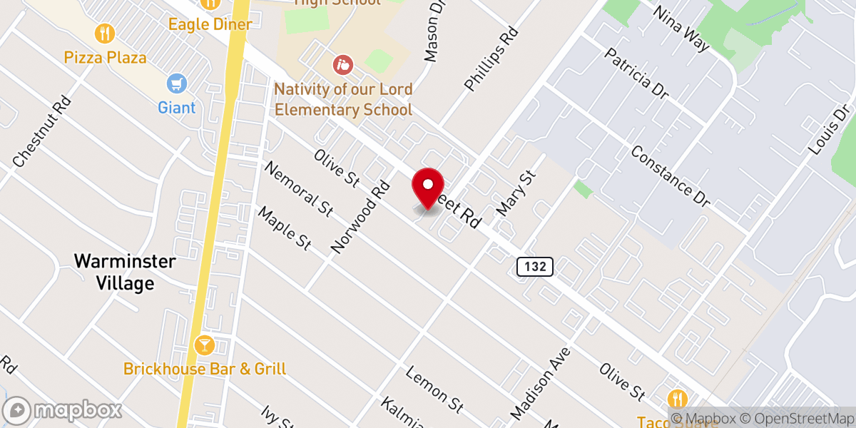 Map showing location of Penn Valley Church