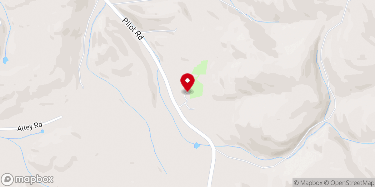 Map showing location of Wolf's Ridge Paintball Inc