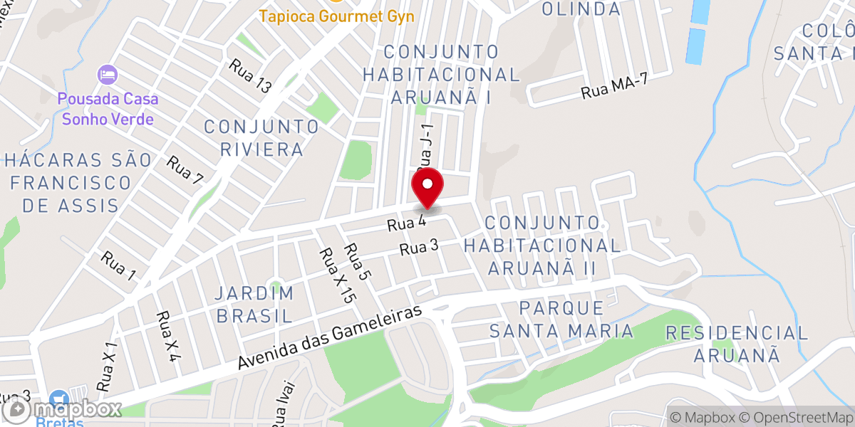 Map showing location of Igreja Batista do Avivamento