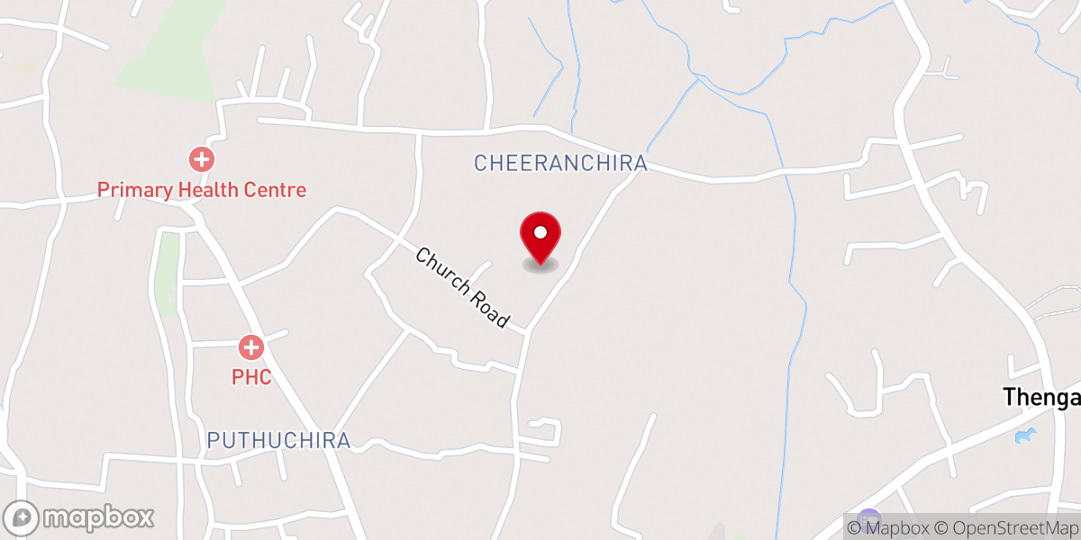 Map showing location of St. George Church, Cheeranchira