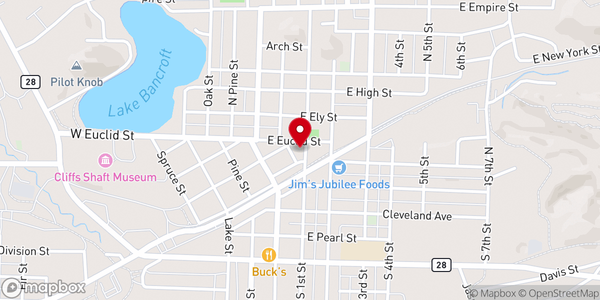 Map showing location of Grace Episcopal Church