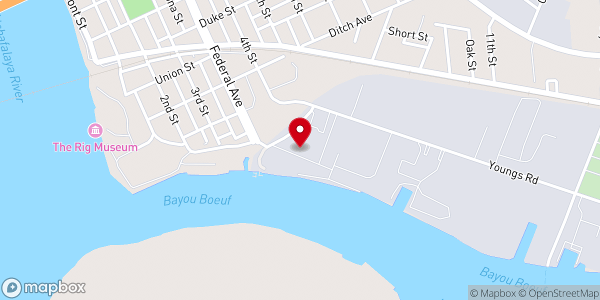 Map showing location of Port of Morgan City Terminal